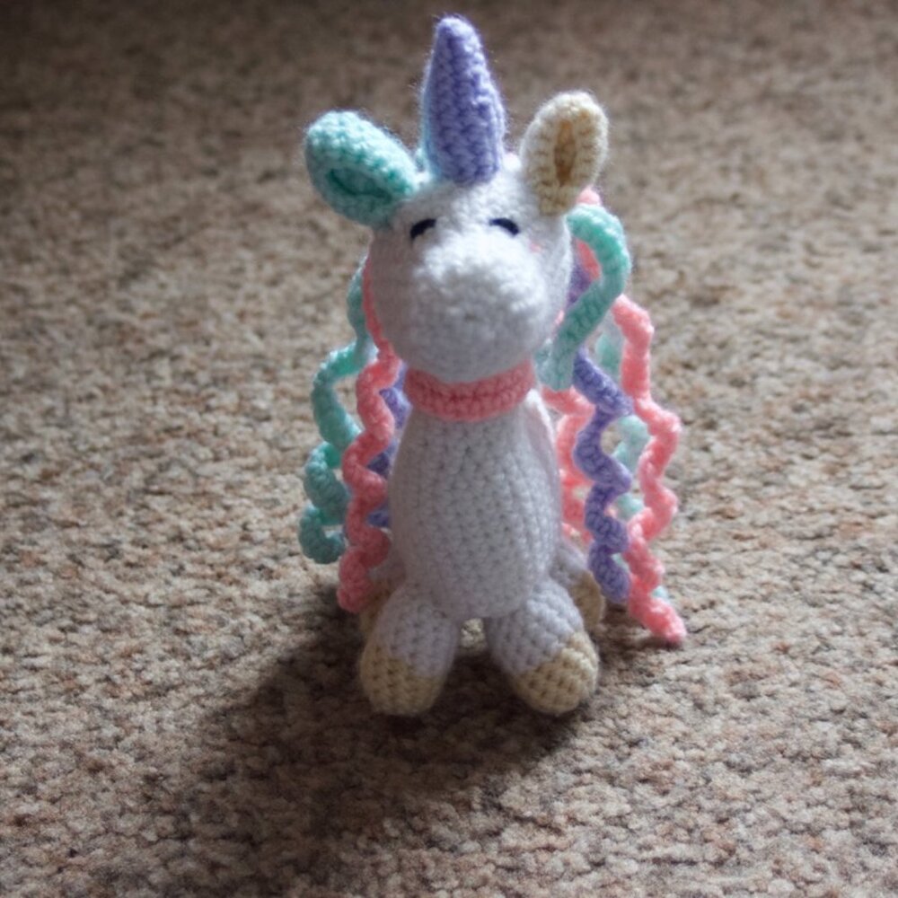 Pastel Unicorn Plush Crocheted Amigurumi